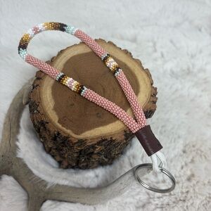 Native American Beaded Wristlet Keychain handmade